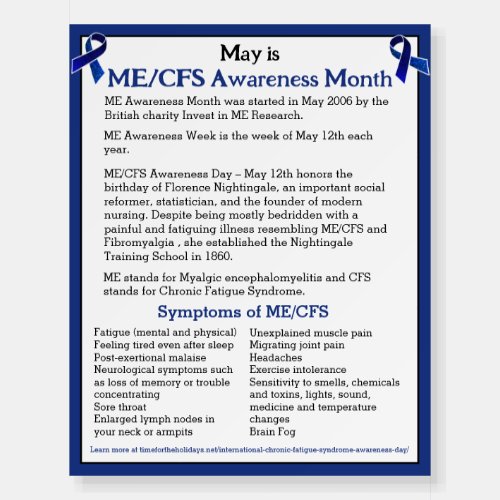 MECFS Awareness Month Day and Week  Foam Board