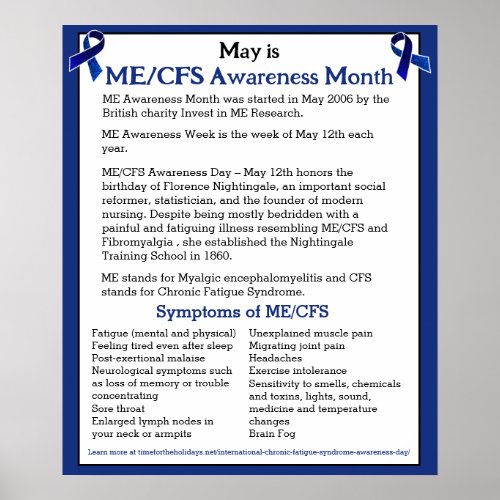 MECFS Awareness Month Day and Week  Poster