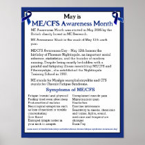 ME/CFS Awareness Month, Day and Week  Poster