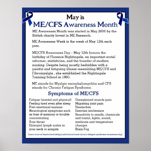 MECFS Awareness Month Day and Week  Poster