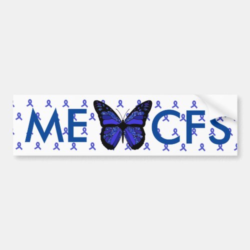 MECFS Blue Awareness Ribbon Bumper Sticker
