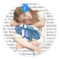 "ME/CFS" Chronic Fatigue Syndrome "Girl of Hope" Classic Round Sticker