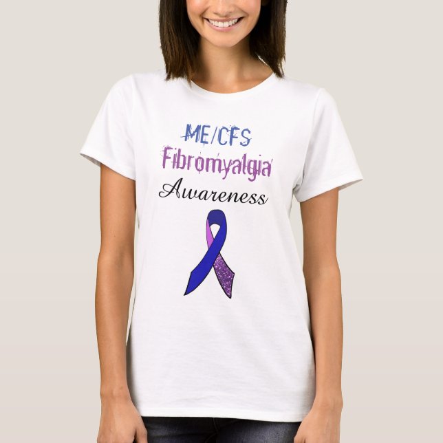 ME/CFS Fibromyalgia Ribbon Awareness Shirt (Front)