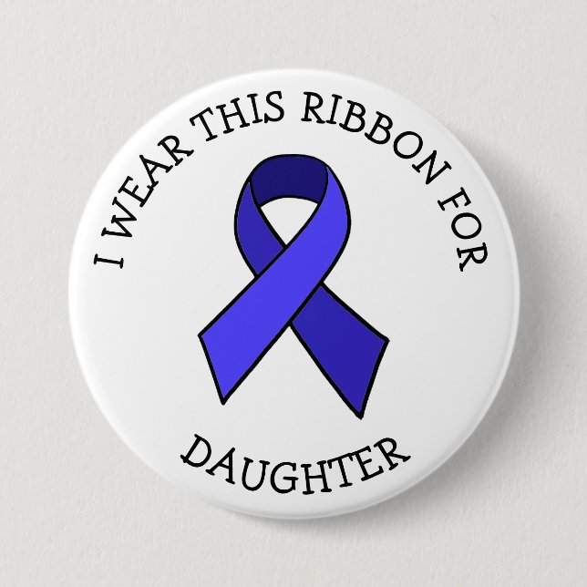 ME/CFS Syndrome Awareness Ribbon Button (Front)