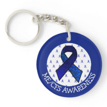 ME/CFS Syndrome Awareness Ribbon Classic Round St