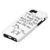 Me? Crazy? I Should Get Down Off This Unicorn Case-Mate iPhone Case (Bottom)
