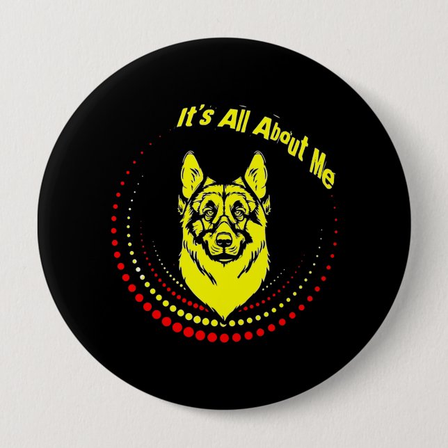 Me German Shepherd Button (Front)