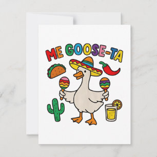 Me Goose-Ta Funny Mexican Spanish Goose Note Card
