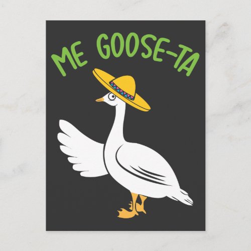 Me Goose_Ta Funny Mexican Spanish Goose Pun Postcard