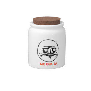 Me Gusta Face Meme Candy Jar