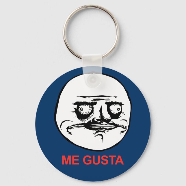 Me Gusta Face Meme Keychain (Front)