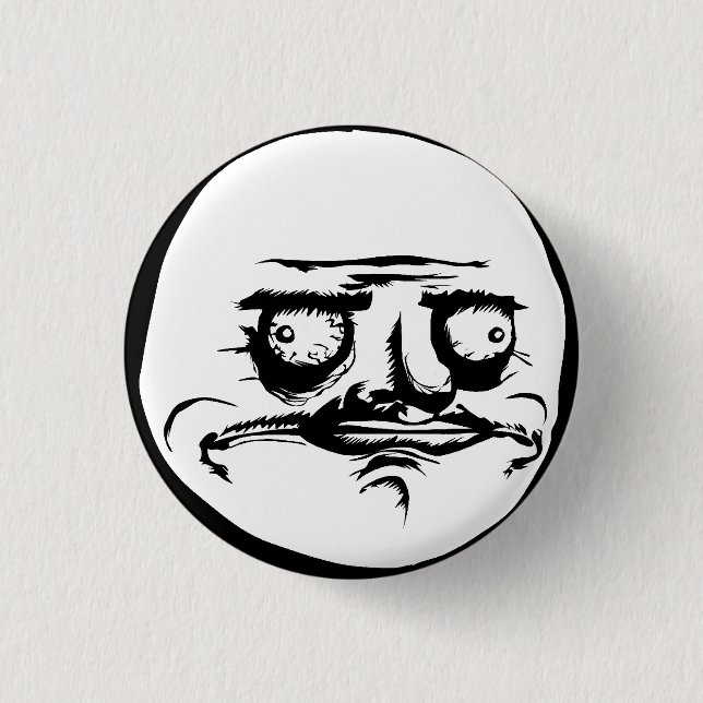 Me Gusta Face Meme Pinback Button (Front)