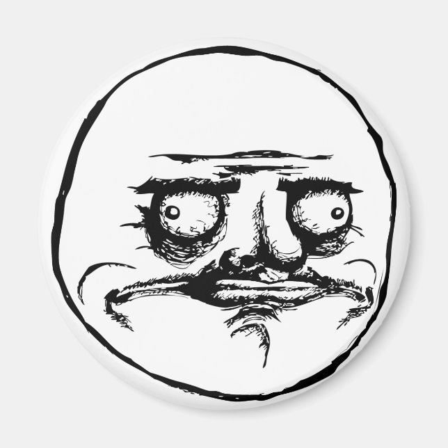 me gusta face rage face meme humor lol rofl magnet (Front)