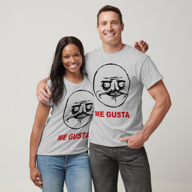 me gusta face rage face meme humor lol rofl T-Shirt (Unisex)
