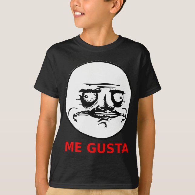 Me Gusta Face with Text T-Shirt (Front)