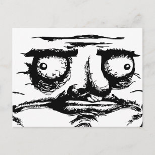 Angry Troll Face Social Media | Postcard