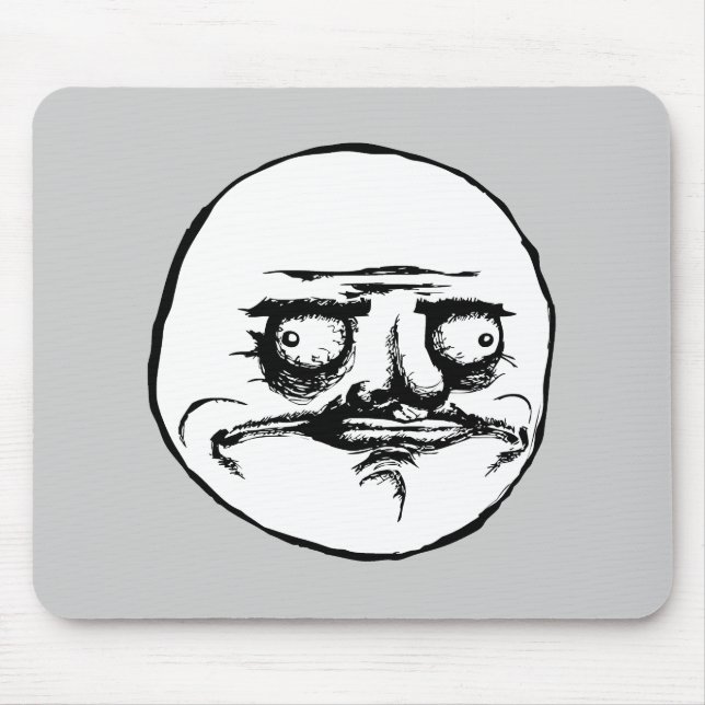 Me Gusta Rage Face Meme Mouse Pad (Front)
