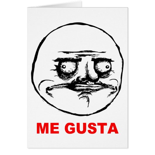 Me Gusta (text) Cards (Front)
