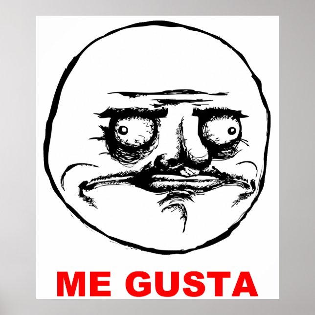 Me Gusta (text) Poster (Front)