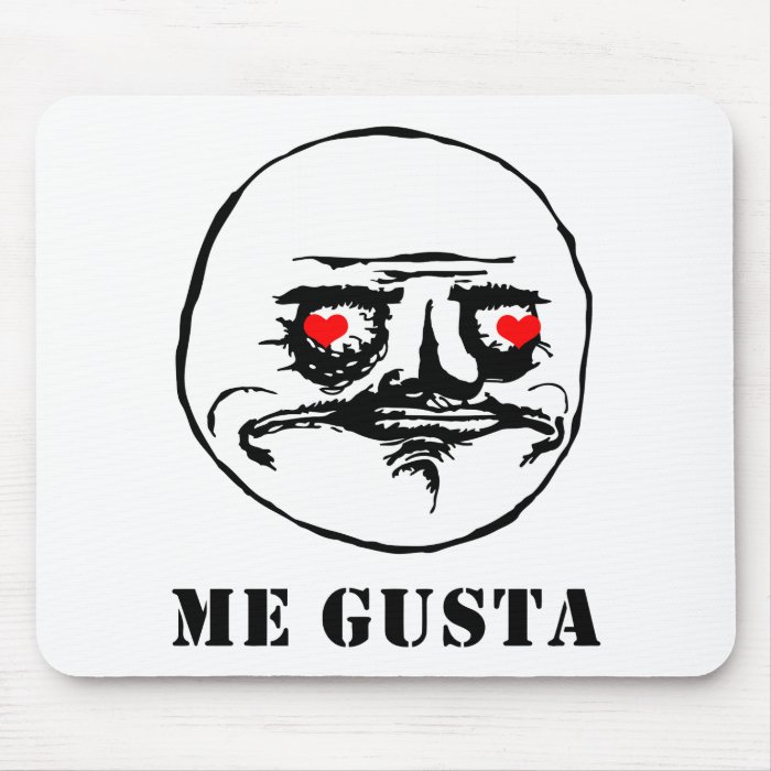 Me Gusta Valentine in Love   meme Mouse Pad