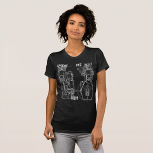 ME HER GIRLFRIEND BOYFRIEND SCHEMATIC DRAWING T-Shirt