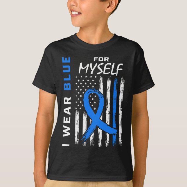 Me I Wear Blue For Myself Diabetes Awareness Ameri T-Shirt (Front)