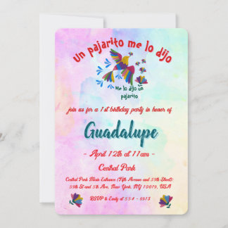 Me lo dijo un pajarito - Arte Mexicano Digital Invitation
