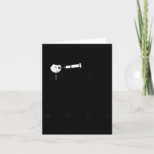 Me Looking For Motivation Funny Stickman Figures  Card (Front)