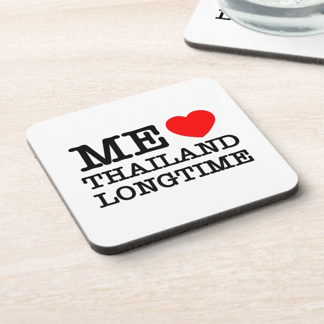 ME LOVE THAILAND LONGTIME BEVERAGE COASTER (Left Side)