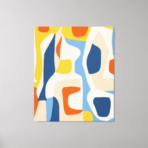 Me  Mine Abstract Bohemian Pastel Shapes Canvas Print