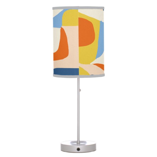 Me & Mine, Abstract Bohemian Pastel Shapes Table Lamp (Back)