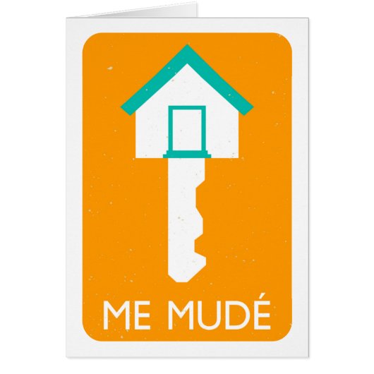 me mude llave de casa cards (Front)