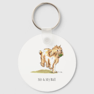 ‘Me & My Ball’ Cockapoo Dog Keyring
