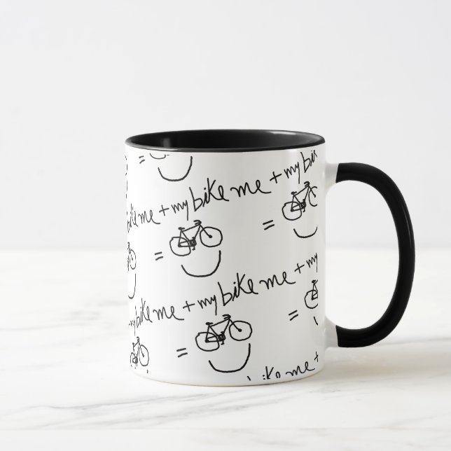 me & my bike = happiness mug (Right)