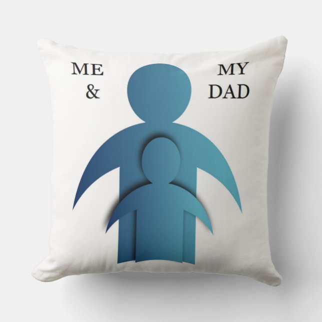 ME & MY DAD THROW PILLOW (Front)