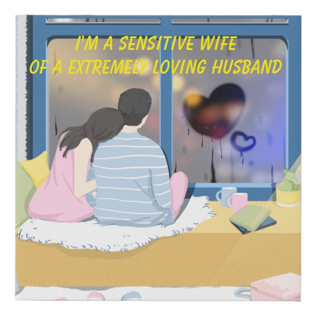 Me & My Extremely loving Hubby Faux Canvas Print (Front)