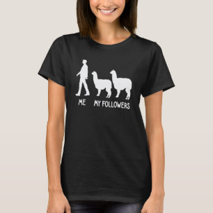 Me My Follower Alpaca Llama Lama Cute Animal Soci T-Shirt