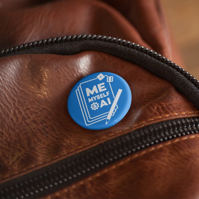 Me, Myself & AI, White Art Button (Creator Uploaded)