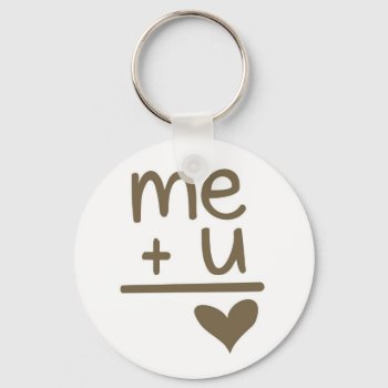 Me Plus You Equals Love Doodle Keychain by tallulahs at Zazzle