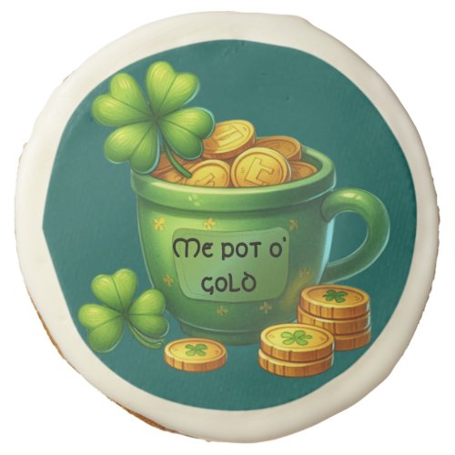 Me Pot O Gold St Patricks Day Sugar Cookie