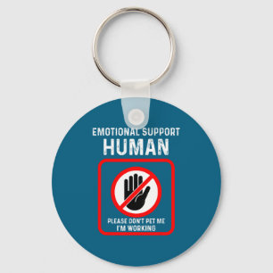 Me Shirt Emotional Support Human Halloween Costume Keychain