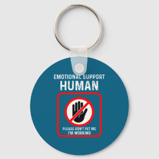 Me Shirt Emotional Support Human Halloween Costume Keychain