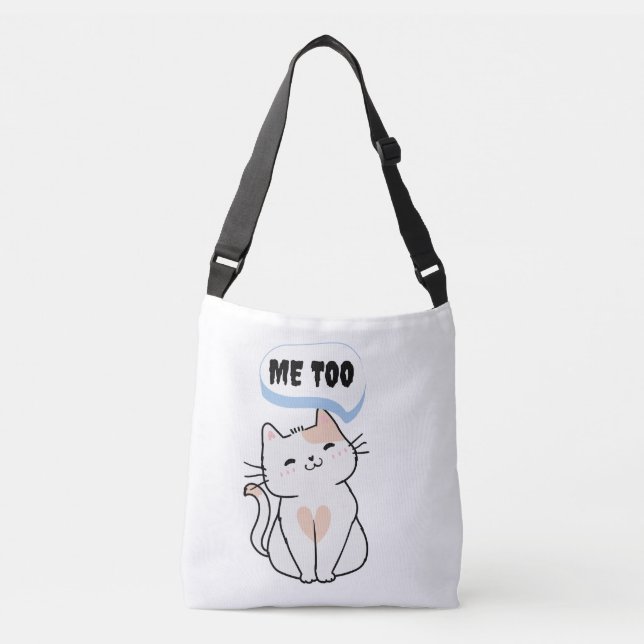 Me Too Funny Cat Tote Bag (Front)