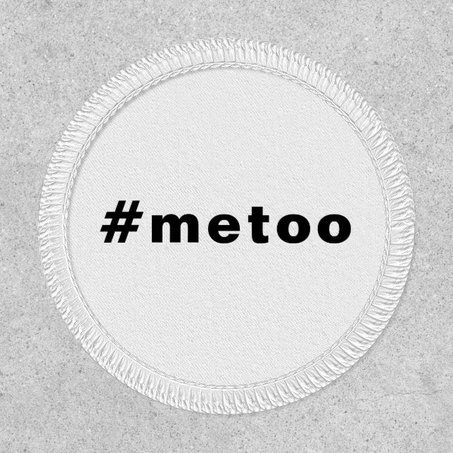 me too, #metoo, pride black white patch (Front)