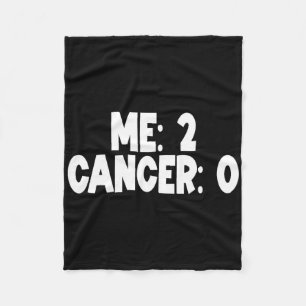 Me Two Cancer 0 Twice Time Survivor Chemo Radiatio Fleece Blanket