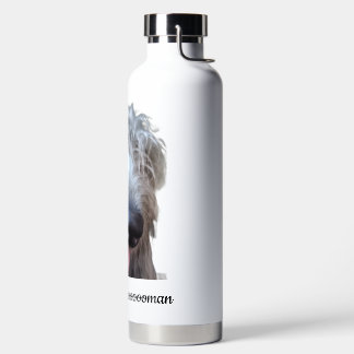 Me Walk My Hoooooman Irish Wolfhound  Water Bottle