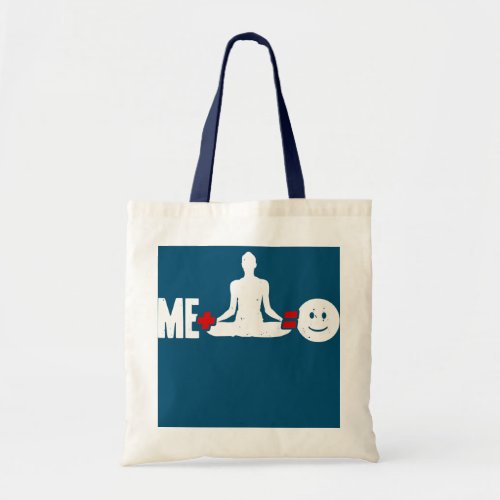 Me  Yoga Is Happiness Emoticon Yogi Meditate Tote Bag
