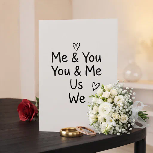 Me &amp; You, You &amp; Me, Us, We, Marry Me? Card