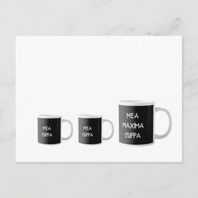 Mea Cuppa Funny Traditional Catholic Latin  Card (Front)