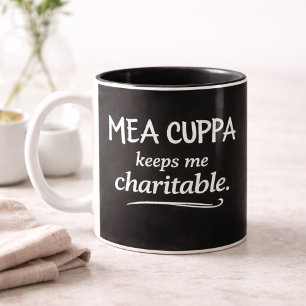 Mea Cuppa Keeps Me Charitable Catholic Humor Mug